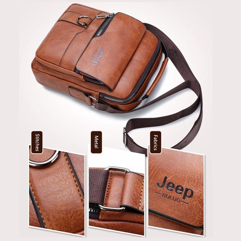 Bolsa Masculina de Couro + Carteira de Couro