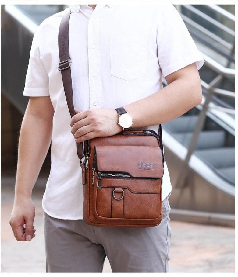 Bolsa Masculina de Couro + Carteira de Couro