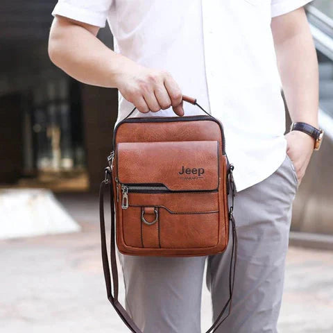 Bolsa Masculina de Couro + Carteira de Couro