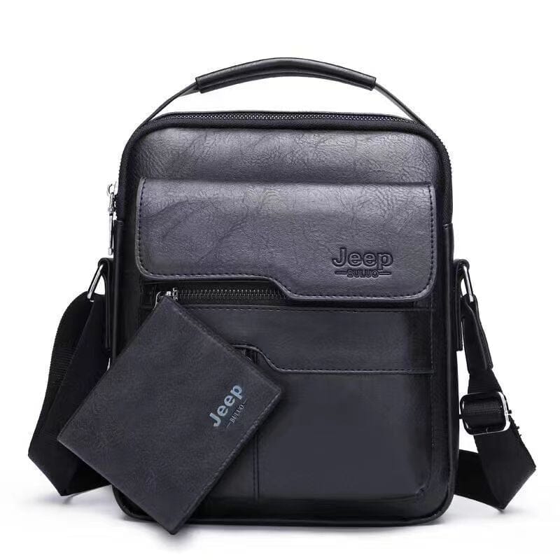 Bolsa Masculina de Couro + Carteira de Couro